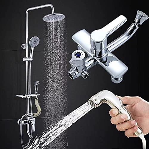 Ensembles de douche de bain muraux avec mitigeur douche pluie et douchette