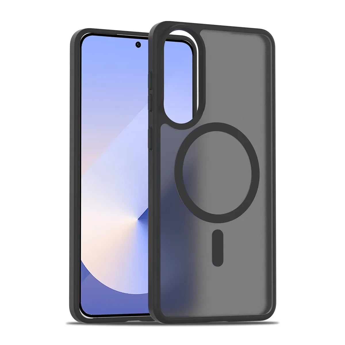 Funda magnética con Tacto Suave para Galaxy A06 4G con Carga inalámbrica (para Galaxy A06 4G/Negro)
