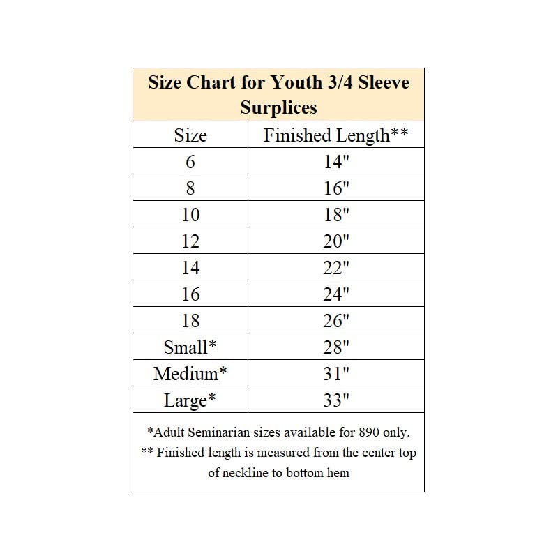 Religious Supply Altar Server Surplices