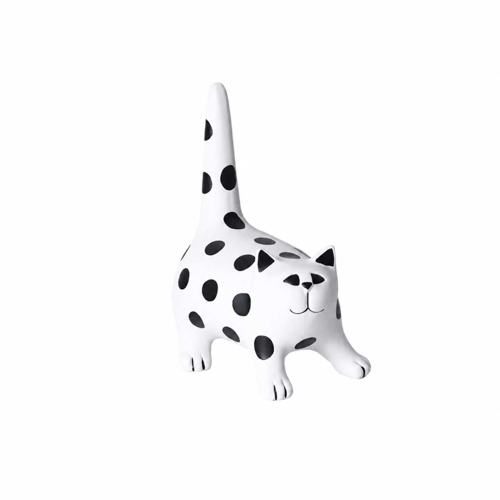 Soprammobile a Forma di Gatto | Finitura Opaca Liscia, Statuetta a Forma di Gatto, Minimalista, Statua, per Tavolo, Libreria, dei, L