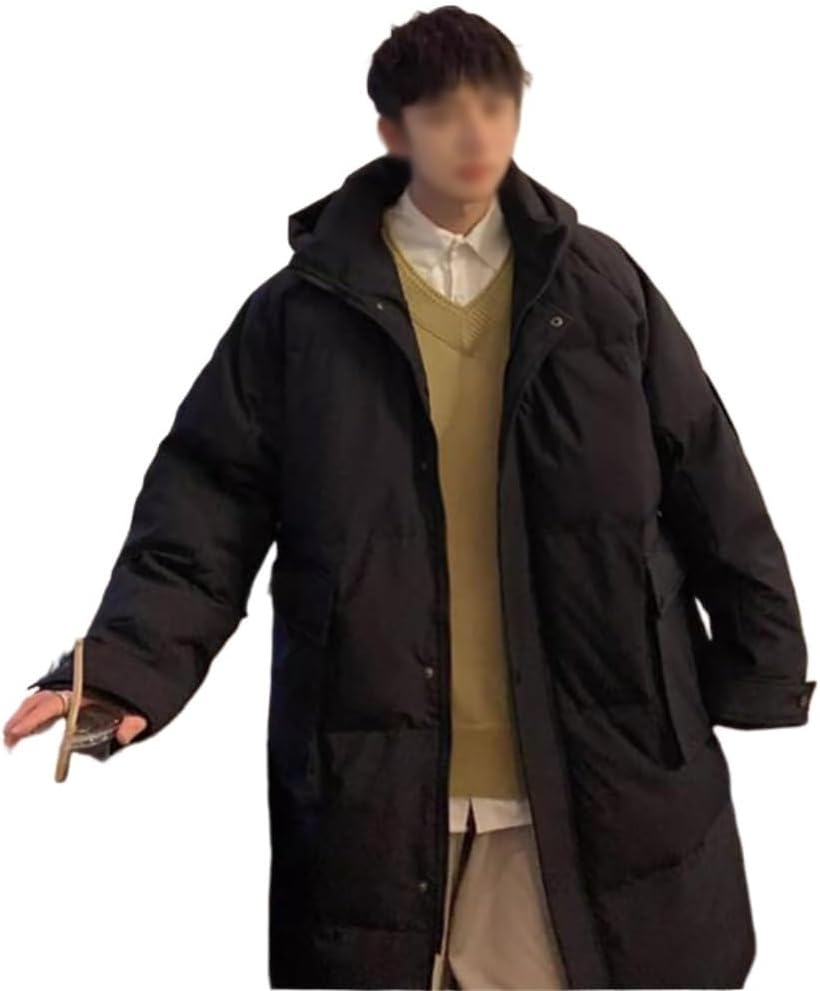 VIDI Light Down Jacket Male Long In Winter Thick Warm Port Wind Large Size Coat