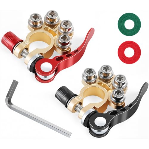 SINGARO 4-Way Car Battery Terminal Clamp (Gold-C)