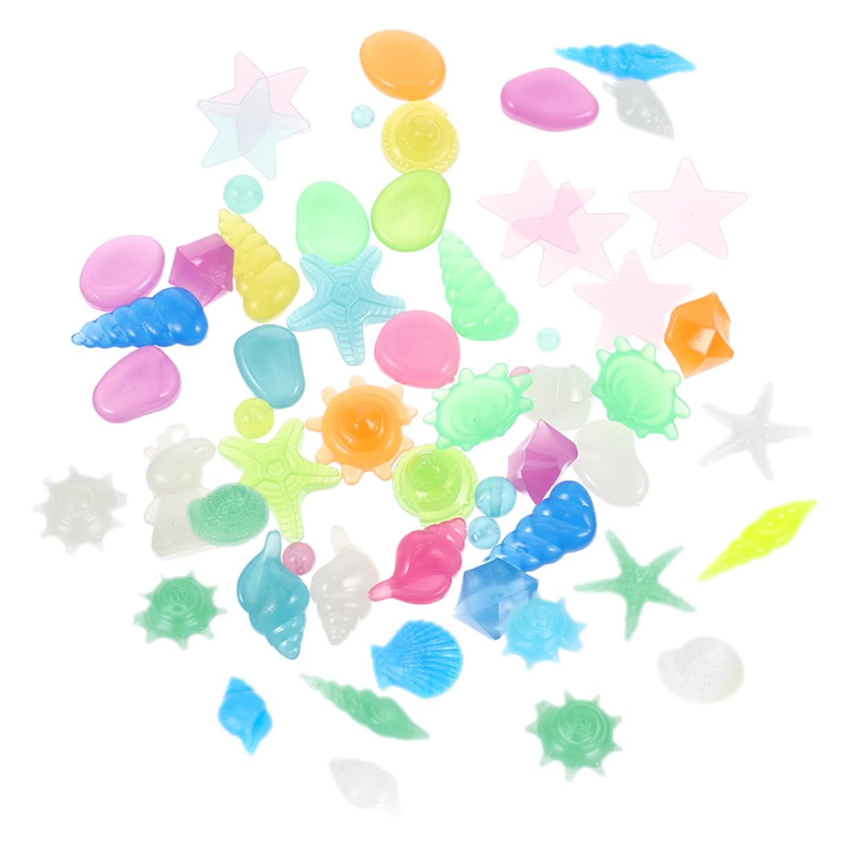 DOITOOL 50Pcs Compact Aquarium Stones Decorative Multi Function Pebbles for Fish Tanks Flowerpots Smooth Surface Effect Safe for Aquatic Pets