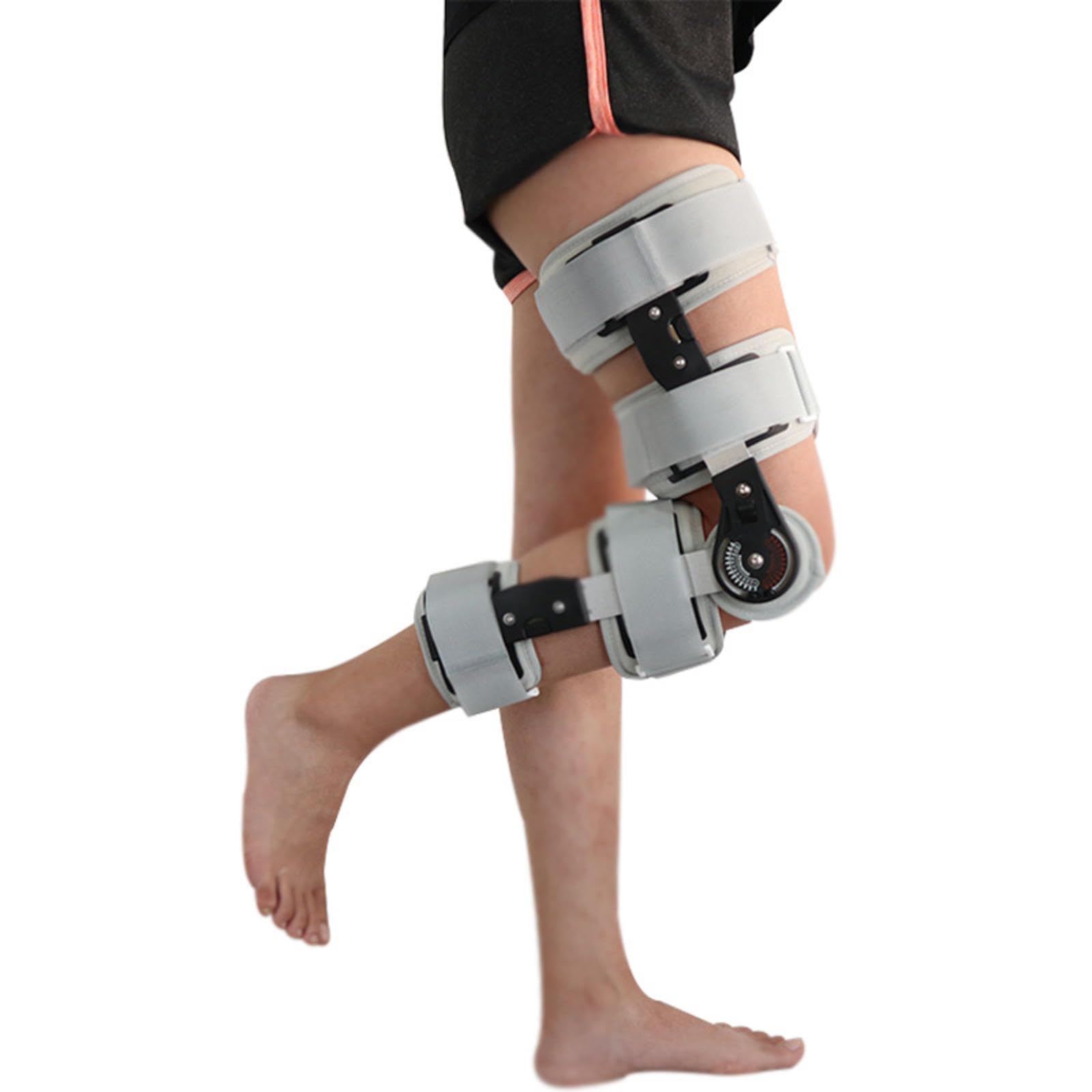 PopieL Ginocchiera Rom Incernierata Regolabile Immobilizzatore Post Operatorio per Ginocchio per Uomo Donna, Tutore di Supporto per Ginocchio per Riabilitazione Ortopedica, Post Operatorio, Lesione