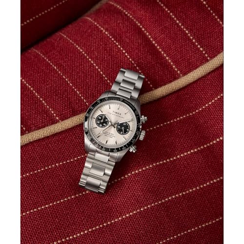 Image of TIMEX Waterbury Heritage Analog Silver Round Dial & Silver Stainless Steel Bracelet Band Water Resistant Men's Wrist Watch - TW2Y19200IK