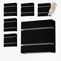 Kit 5 Arandela Slim com Lâmpada LED 5w Inclusas Externa Bivolt 2 Frisos Branco Quente ou Frio (Branco Quente)