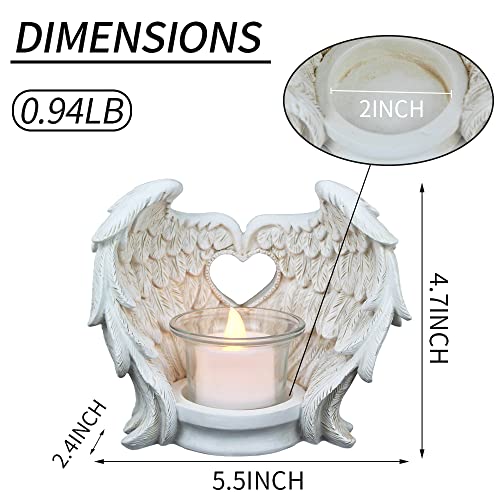 Norrclp Angel Wings Tealight Candle Holders, Prayer Candle Holder Memorial Gifts Angel Wings Home Decor (Led Tea Light And Cup Included) #TOP5