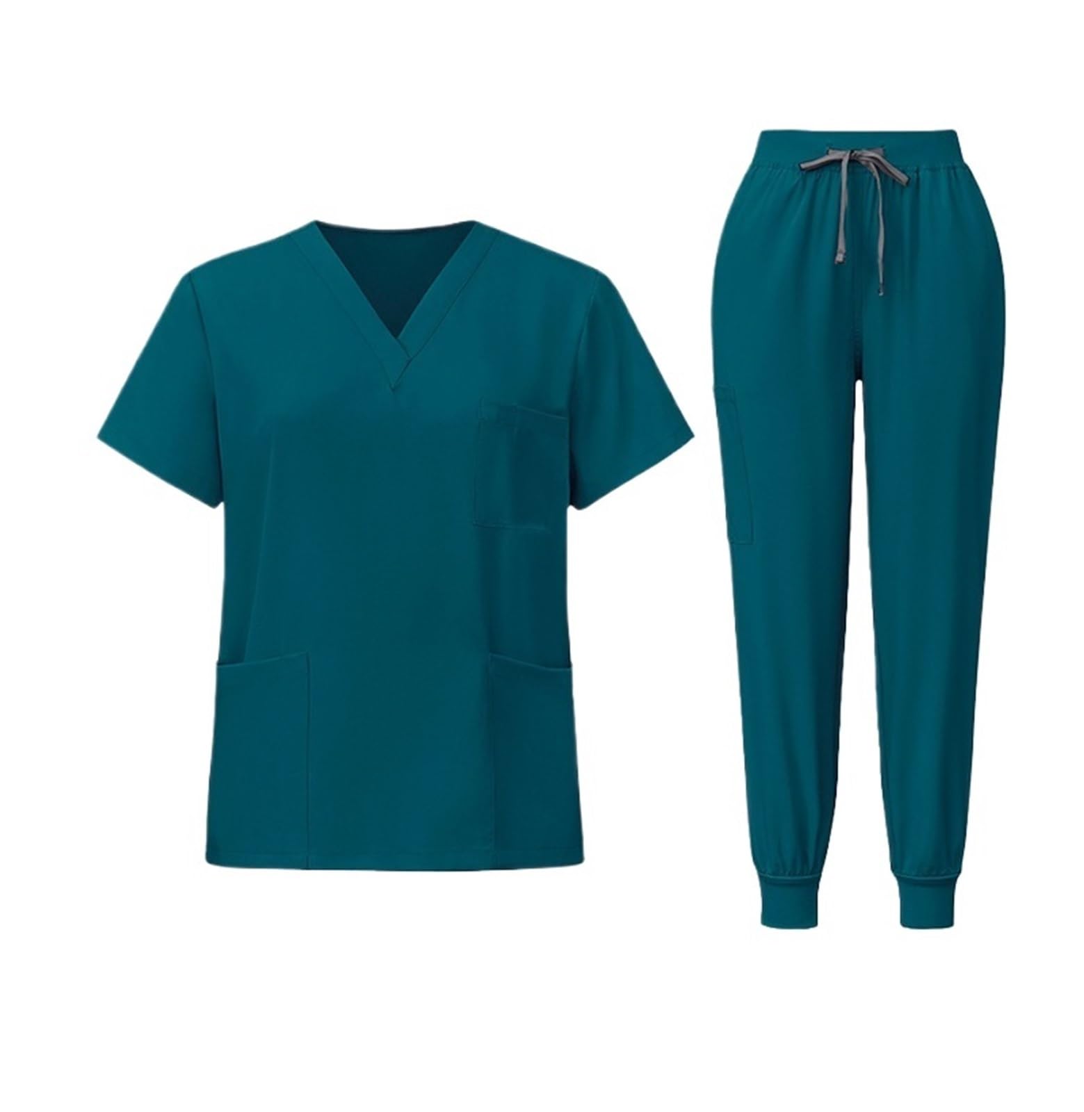 Krankenschwesteruniform Ärzte und Krankenschwestern Uniformen Kurzarm Handwaschkleidung Arbeitskleidung Split Suit(Color7,L)
