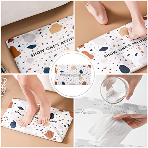 Tapete de piso YARNOW com secagem rápida, absorve água, tapete de cozinha, tapete antiderrapante par