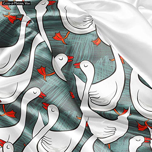 Image of ArtzFolio White Gooses | Pouch Wrist Potli Bag | Bag for Weddings & Casual Parties