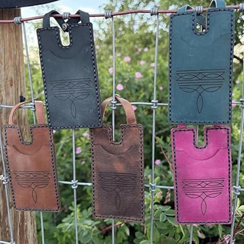 Western Boot Wallet with Snap Strap, Handcrafted Genuine Leather Slim Card Holder, Compact Cowgirl Boots Wallet, Fashion Leather Wallet, Mini Portable Boot Card Package (Light Brown)4