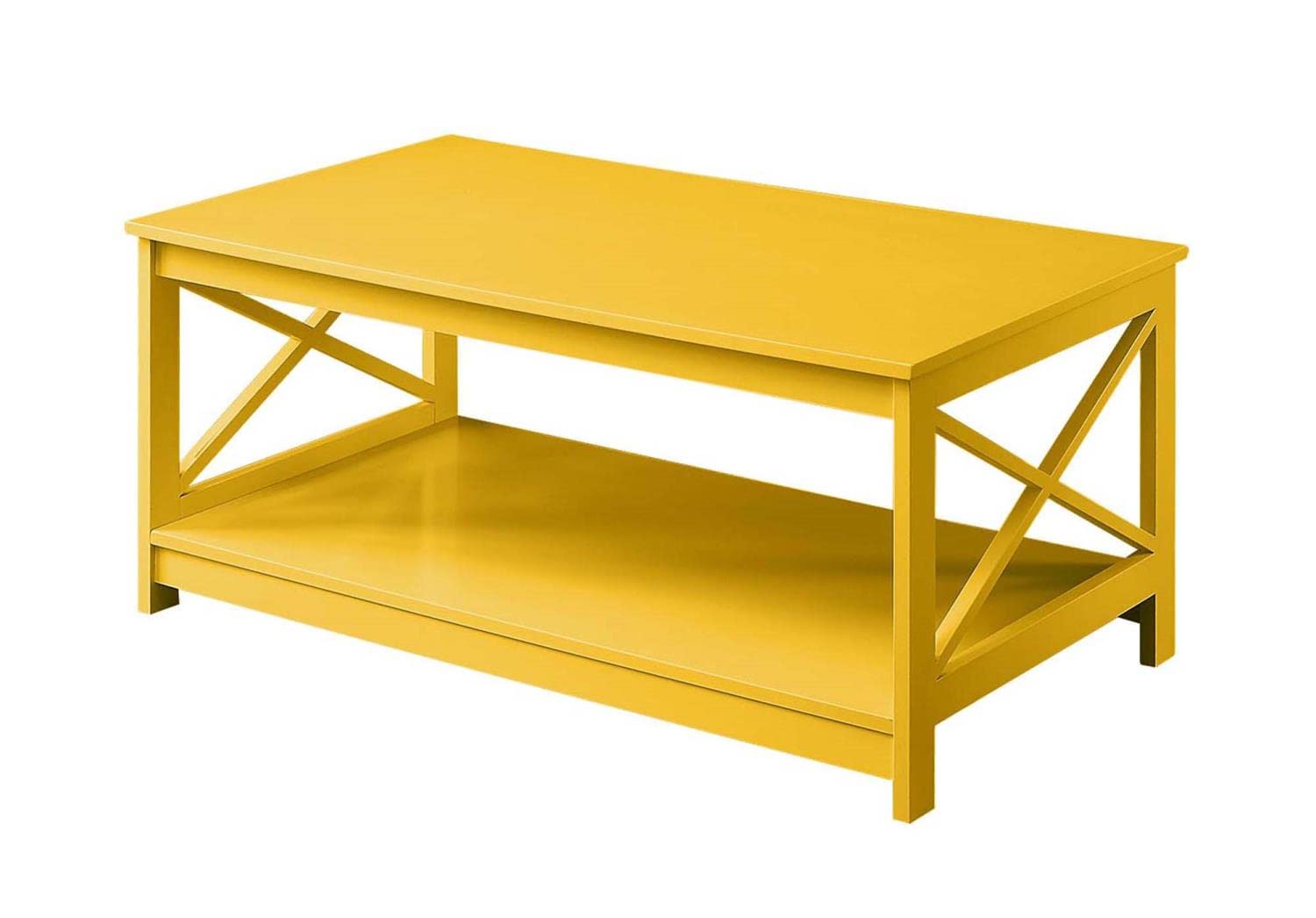 convenience concepts oxford coffee table, yellow