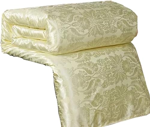 YFQHDD Silk Quilt Duvet Handmade Double Queen King Full Size Blanket Quilt Jacquard Bedding in Filler Color D Size 220x240cm 30kg