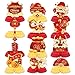 Chinese New Year Honeycomb Centerpiece for Table Decorations, 12 Pieces Asian Chinese Themed Spring Festival Red and Gold Table Toppers Fortunate Ornament Party Supplies for Home Kitchen Decor