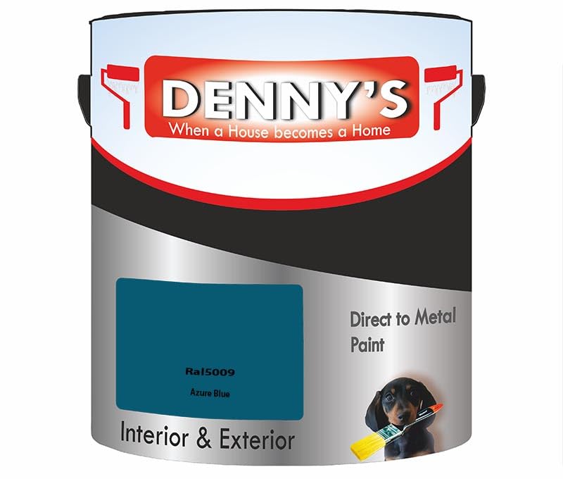 SCOOBYS PAINTS BACK IN THE MIX Direct to Rust Metal Paint, Quick-Drying, Durable Anti-Rust Coating, Interior & Exterior, Perfect for Metal Surfaces, Fences, Gates, Railings, No Primer (Azure Blue) โ image 1