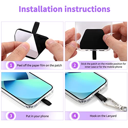 Cell Phone Lanyard 2 Pcs-1 Pcs 30"(Neck Strap×1)+8"(Wrist Strap×1) Black - Photo 62 sur 115