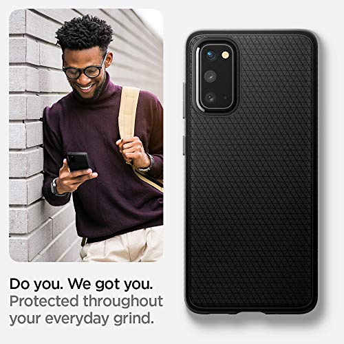Image of Spigen Liquid Air for Samsung Galaxy S20 5G Case, Galaxy S20 Back Cover (2020) - TPU｜Matte Black
