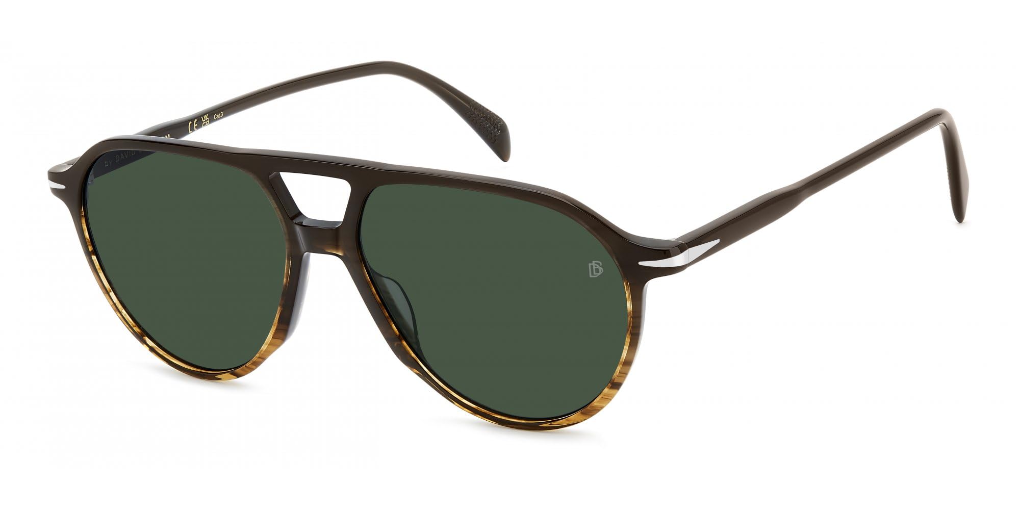 David Beckham Occhiali da Sole DB 1218/S Brown shaded horn 56/15/132 Uomo