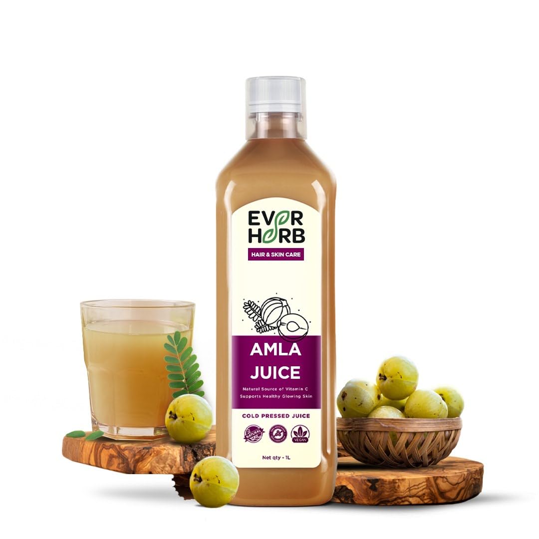 Everherb (by PharmEasy) Amla Juice - 1L | Amla juice for hair growth | Rich Source of Vitamin C | Good Immunity Booster | 100% Ayurvedic Natural Detox Drink No Added Sugar Juice - 1000 ml (B08L5LPVVK) Amazon Price History, Amazon Price Tracker