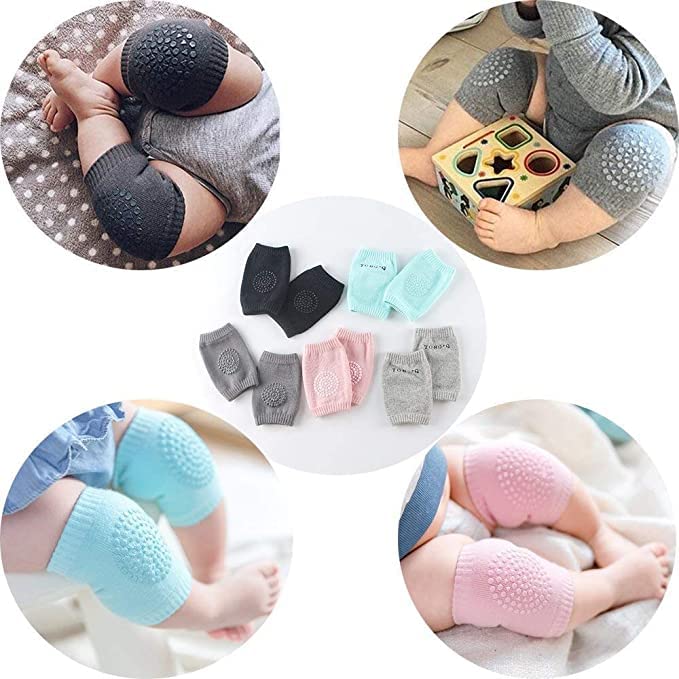 Image of RICH BELLS Baby Knee Pad for Crawling | Anti-Slip Pad Stretchable Elastic Cotton Soft Comfortable Knee Cap ,Elbow Safety Protector