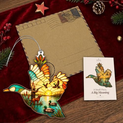 Image of Duck Hunting Christmas Ornament 2026, Waterfowl Ornament for Tree, Hunter Gift for Men, Rustic Wildlife Christmas Decor
