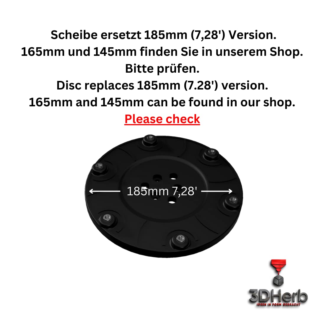 Worx Landroid Disque de coupe 6 lames 185 mm 220 mm 3DHerb 3H-L2000