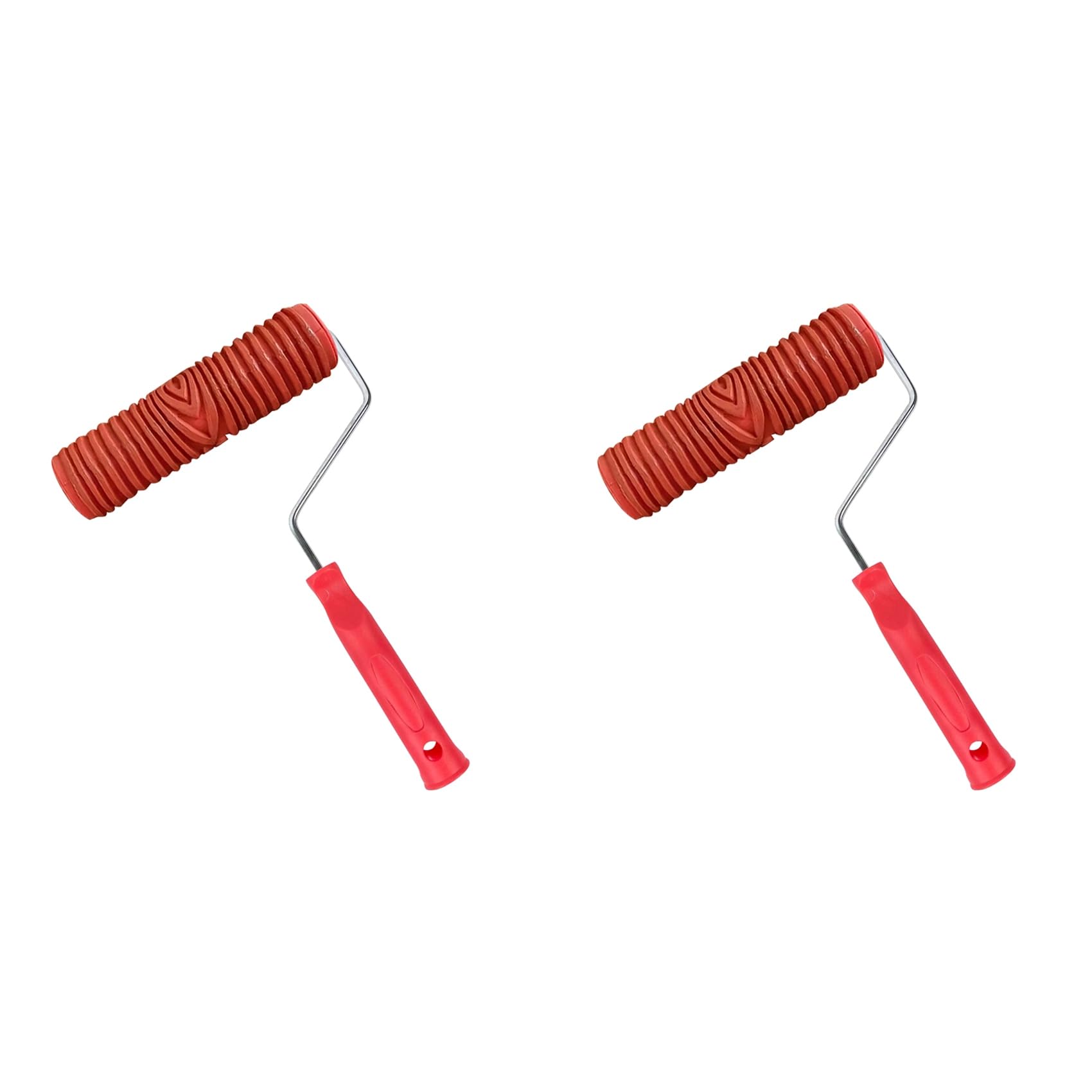 Ctrlzs Grain 2X Rubber Imitation Wood Pattern Paint Roller Diy Paint Texture Pigment Printing Wall Painting Roller With Handle