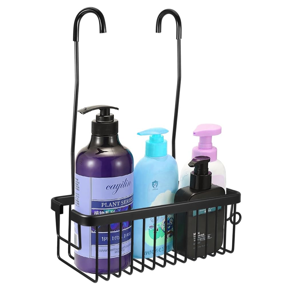 Kalekey Shower Hanging Caddy No Drill Shower Shelf Heavy Duty Aluminum Organizer Basket Bathroom Storage for Shampoo Soap