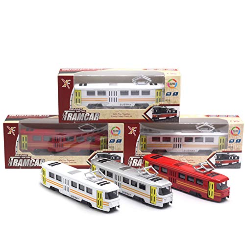 LA TALUS Speelgoed terugtrekken Voertuigen Klassieke Trein Tram Diecast Pull Back Model met LED Muziek Ontwikkeling Kids… - Image 5