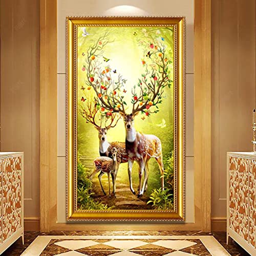 Broderie diamant cerf de rêve Instarry 110x60 cm pour grand tableau salon
