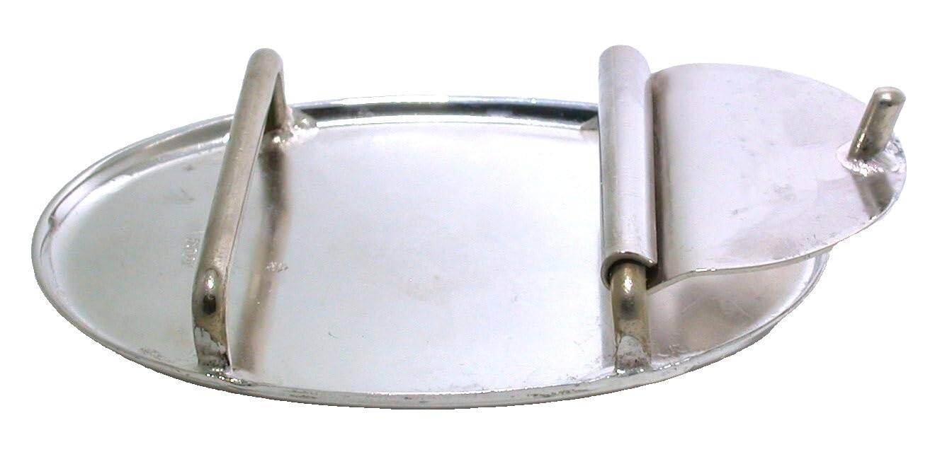 Belt Buckle Pontiac Brushed Silver Black Rectangle 3.75 Inches by 2.5 Inches