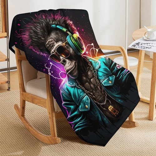 Couverture impression 3D DJ singe plaid en polaire douce 140×180cm - 8