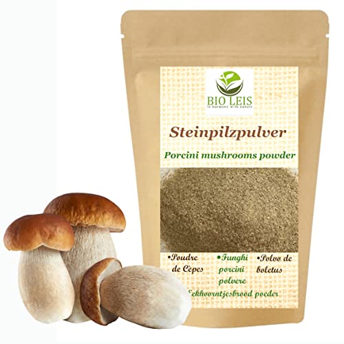 Funghi porcini in polvere 200g I Funghi porcini I Naturali I Macinati I Funghi porcini secchi I BIO LEIS in harmony with nature (200g)