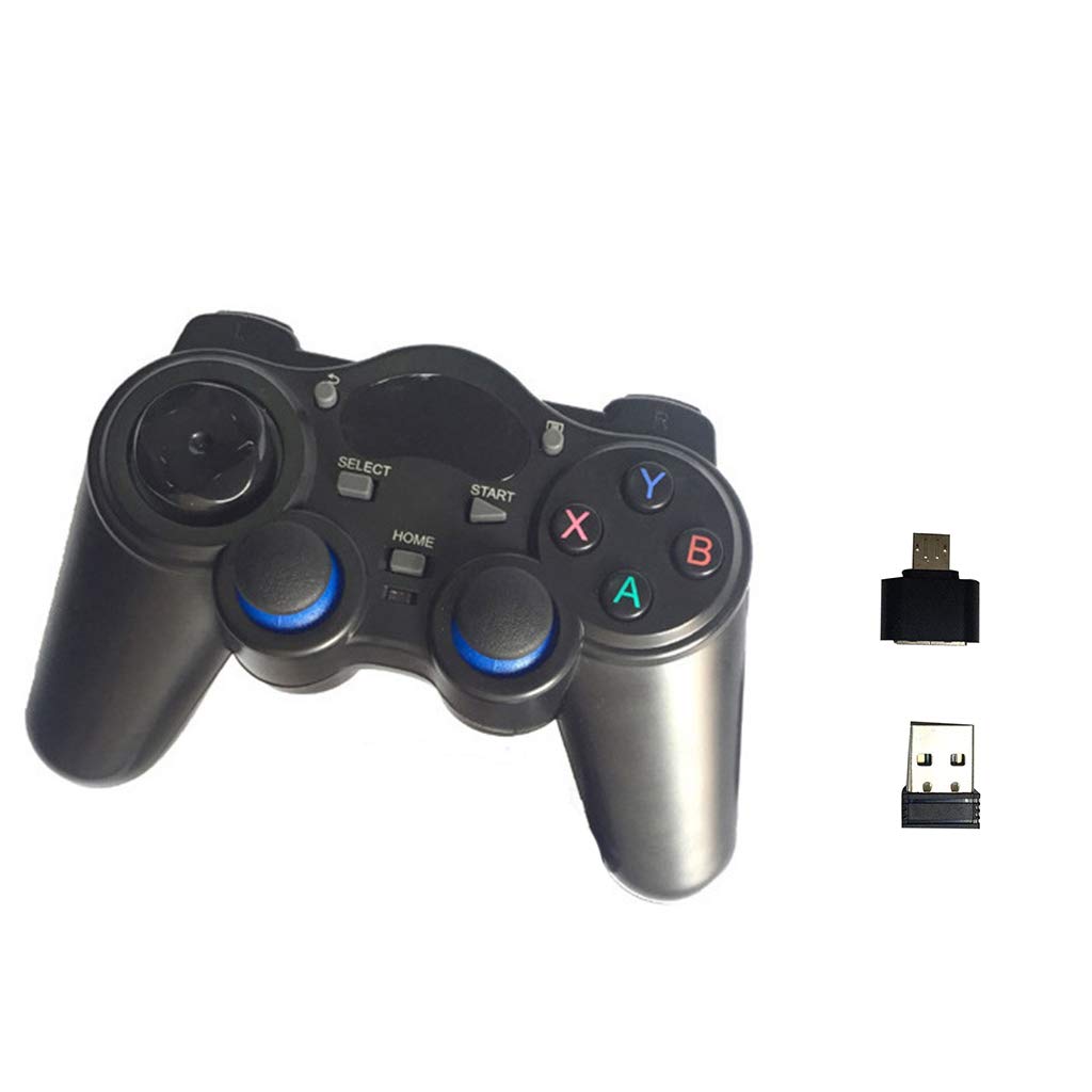 Rong Controlador de gamepad inalámbrico 2.4G para teléfono móvil, Smart TV, PC, portátil, ordenador, decodificador con convertidor OTG móvil