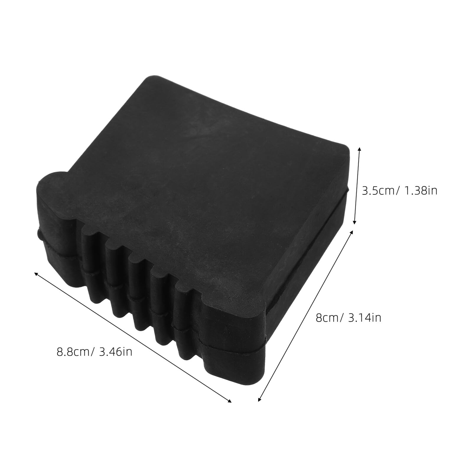 Luxshiny Tapas de Goma Antideslizantes para Patas de Escalera 2 Piezas Negras 30x70 Mm Protección Duradera para Escaleras de Mano Accesorios y Almohadillas Estabilizadoras