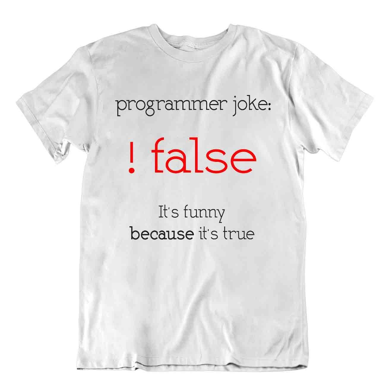 APSRA RETAILProgrammer Joke Funny Tshirt T-Shirt Tee Gift Programming Computer Language Cool Casual T-Shirt Half Sleeve Round Neck Printed Men's t Shirt(_XXL) White