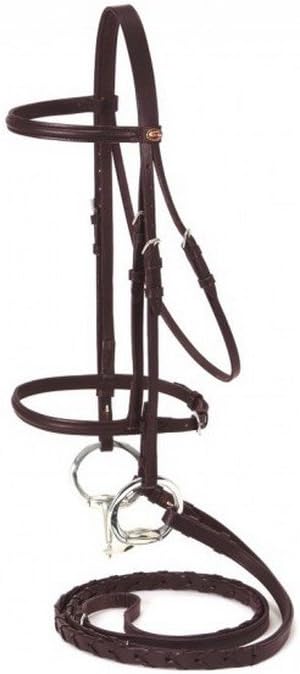 Raised Snaffle Bridle Brown Cob