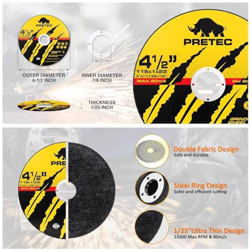 PRETEC 50+5 Pack Metal Cutting Wheel