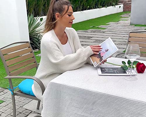 Rosninika 2 Pack Round Bistro Seat Cushions Bistro Chair Cushion Round Cushion Outdoor Chair Cushions With Ties 15X15X4 Inches Ocean Blue #TOP4