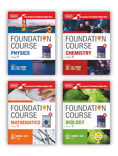 Image of MTG Foundation Course Class 9 Physics, Chemistry, Mathematics & Biology Book (Edition 2025) (Set of 4 Books) For IIT JEE, NEET, NSO Olympiad, CUET, KVPY & Boards Exam | Based on NCERT Pattern