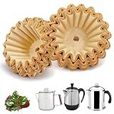 Coffee Filters Compatible with Farberware Coffee Percolator, 150 Pcs Perforated Unbleached Filter Paper for Farberware 4Cup, Coletti 6Cup, Elite Gourmet 6 Cup