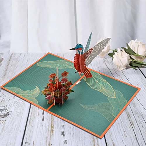 3D Kolibri Pop-Up Karte – Handgefertigte Grußkarte Mit Umschlag Für Geburtstag, Vatertag, Besondere Anlässe