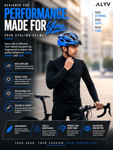 Image of ALYV Bicycle Helmet for Men & Women | Lightweight Adjustable Cycling Helmet