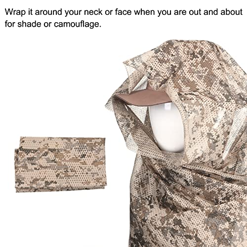 PATIKIL 63"x20" Camouflage Netting Camo Scarf, 2 Pack Camo Netting Veil Desert Mesh Scarves for Outdoor Sports Desert Digital - Image 4