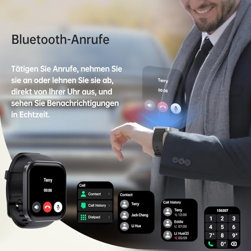 OUKITEL BT103 Smartwatch - Vattentät Fitnessklocka för Android/iOS