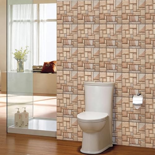 Papier peint 3D lavable et autocollant aspect brique pour rénovation rapide - 5