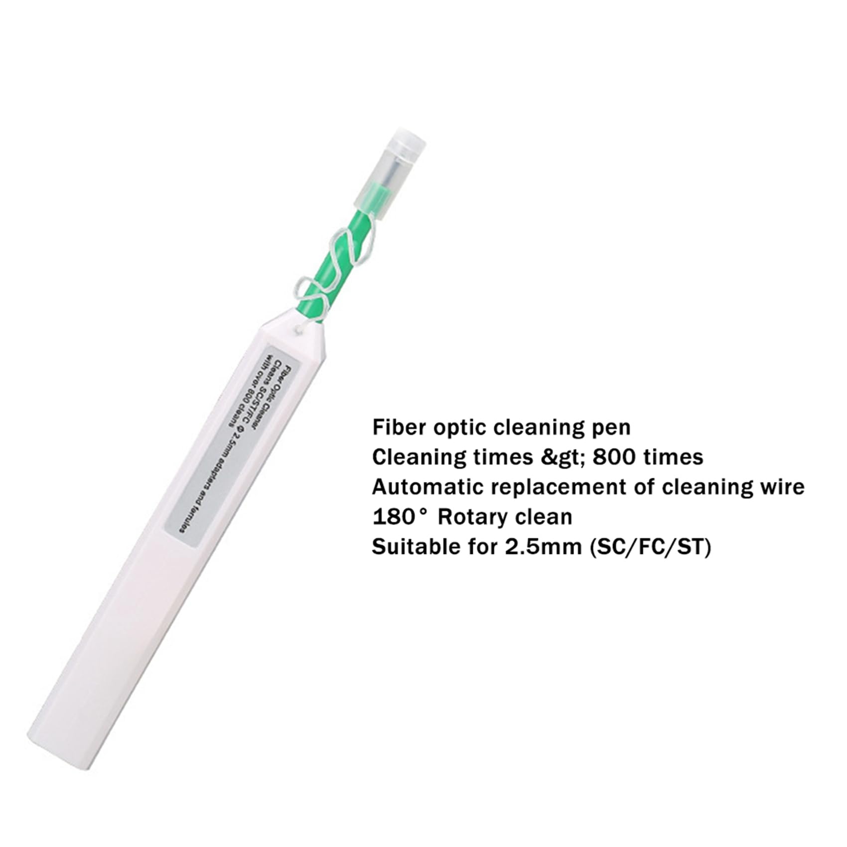 Kit de Limpieza de Fibra Óptica de 50 Piezas Herramienta de Limpieza de Fibra Óptica con Casete de Limpieza de Fibra para Conectores LC