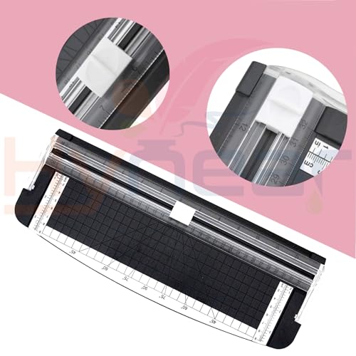 Image of Canoff Paper Cutter, A4 Paper Trimmer 12 inch Cut with Automatic Hand Safeguard and Side Ruler for Scrapbooking, Coupon, Craft Paper, Cardstock, Label and Photo (Pack of 1) (Colour May be Vary)