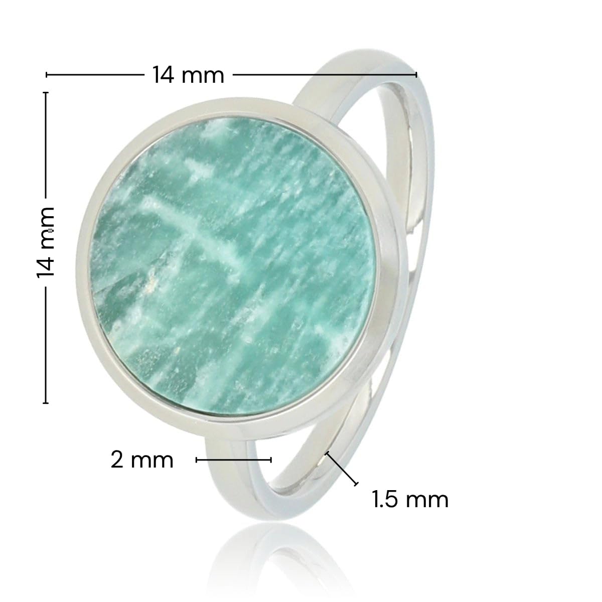 My Bendel Abgerundeter Naturstein-Ring | Erhältlich in Mehreren Farben in Silber & Gold | Einzigartiger Schmuck Für Frauen | Verfärbt Sich Nicht | Mit Luxuriöser Geschenkverpackung