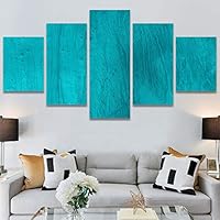 SIGNWIN 5 Panel Canvas Wall Art Abstract Colorful Decorative Elements Modern Artwork for Home Decorations Ready to Hang - 60